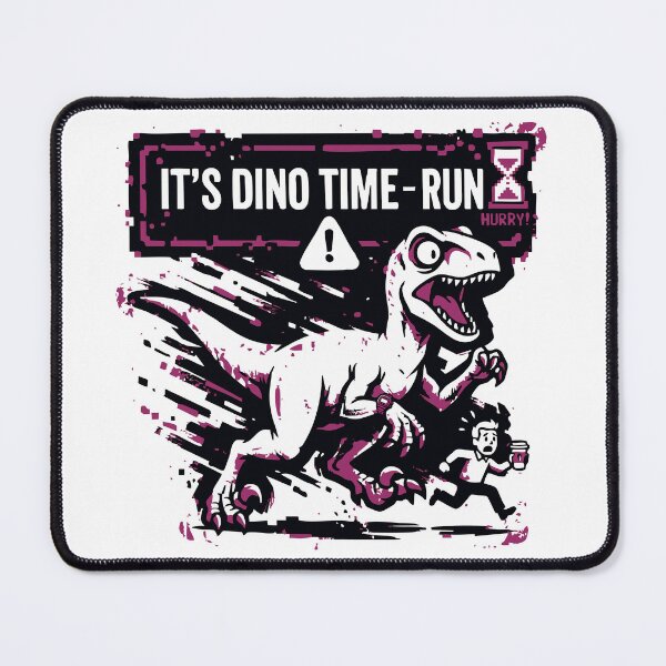 Item preview, It's Dino Time Run Funny Velociraptor designed and sold by XYZ LAB by Jesuperman.