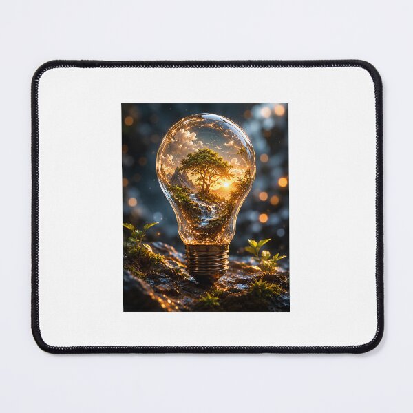 Item preview, Miniature landscape in a glowing lightbulb designed and sold by Varuun29.