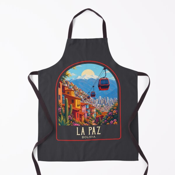 Item preview, La Paz Vintage Travel Illustration designed and sold by HomeLivingCo.
