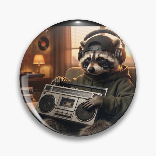 Item preview, Retro Raccoon: Lo-Fi Beats & 80s Synthwave designed and sold by Wild Hare.