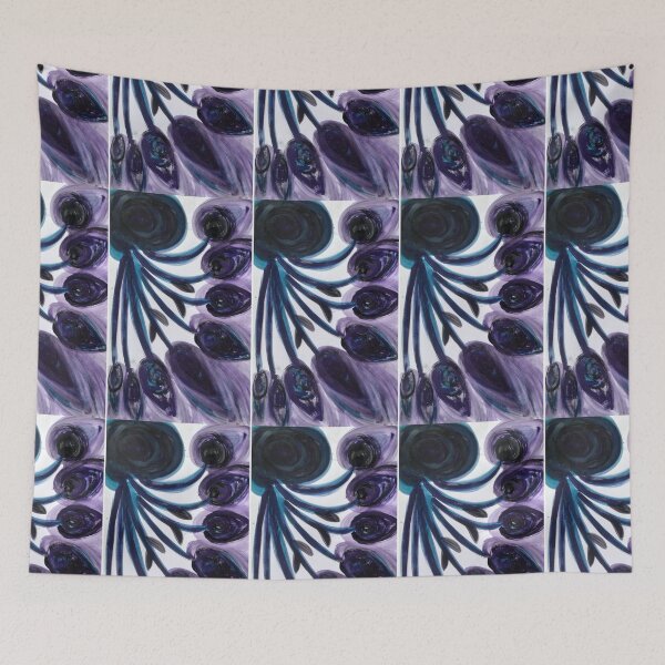 Item preview, Purple floral pattern  designed and sold by sonamkumari333.
