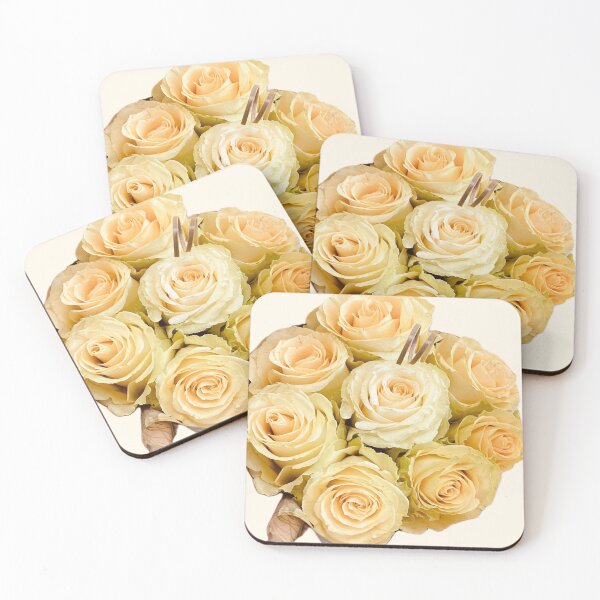 Item preview, Soft Pale Yellow and Green Rose Bouquet Cutout designed and sold by BalkanBloom.