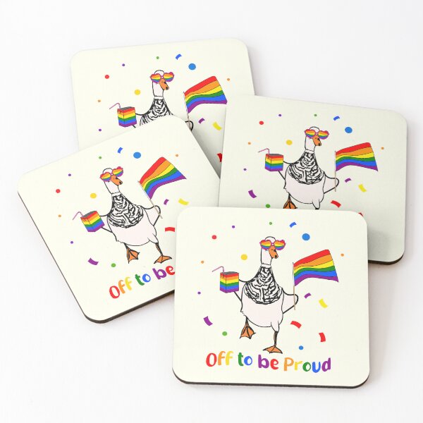 Item preview, Silly Goose Off to be Proud – Pride Month Rainbow Humor Illustration designed and sold by MaiZephyr.