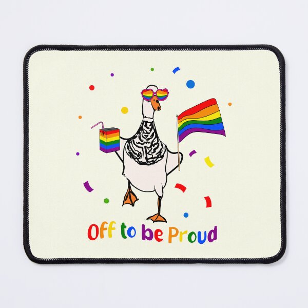 Item preview, Silly Goose Off to be Proud – Pride Month Rainbow Humor Illustration designed and sold by MaiZephyr.