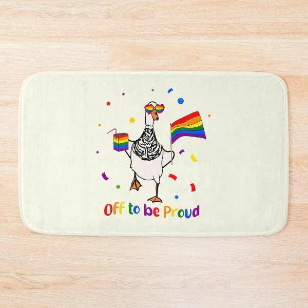 Item preview, Silly Goose Off to be Proud – Pride Month Rainbow Humor Illustration designed and sold by MaiZephyr.
