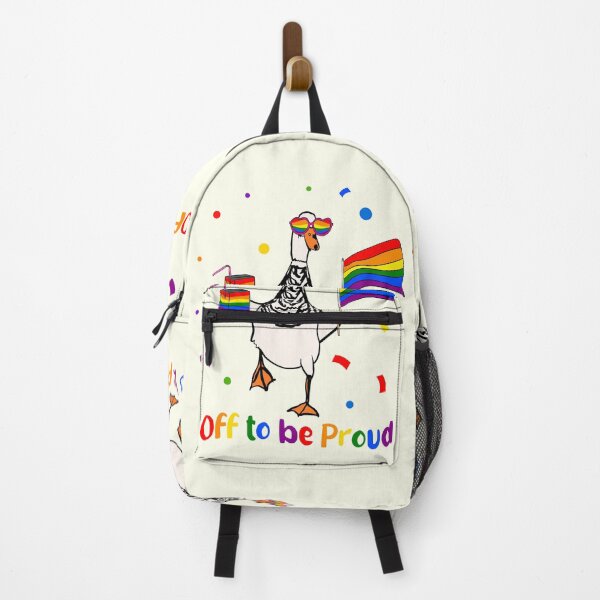Item preview, Silly Goose Off to be Proud – Pride Month Rainbow Humor Illustration designed and sold by MaiZephyr.