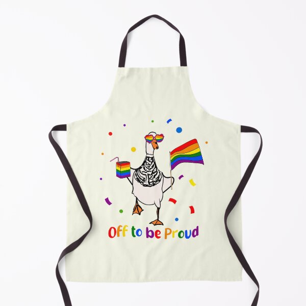 Item preview, Silly Goose Off to be Proud – Pride Month Rainbow Humor Illustration designed and sold by MaiZephyr.