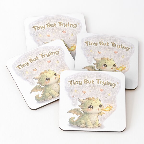 Item preview, Tiny Dragon – Tiny But Trying | Cute Motivational Dragon designed and sold by Clothes With Smiling Animals Walt Gral.