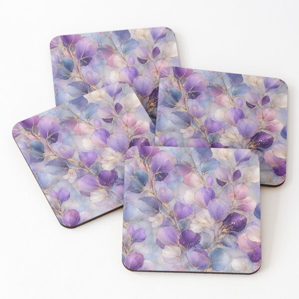 Item preview, Purple ,pink,blue and white leaves in gold stem designed and sold by Heaven1111.
