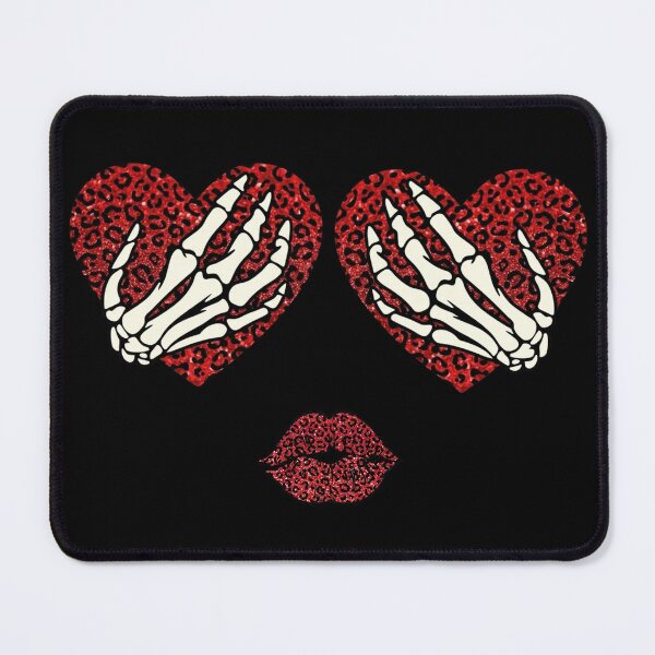 Item preview, Skeleton Hands Red Leopard Hearts & Lips designed and sold by DesignByKhayal.