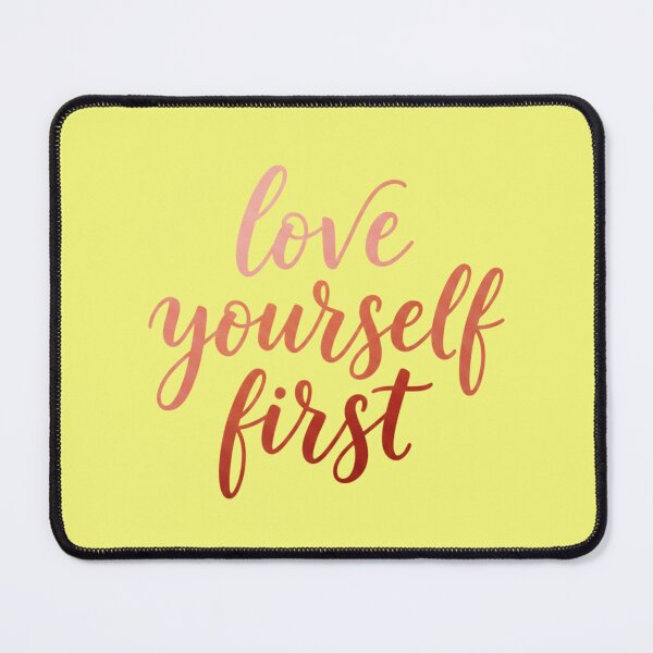 Item preview, Love Yourself First Cute Rose Gold Gradient Typography Aesthetic Quotes designed and sold by bvdesignart.