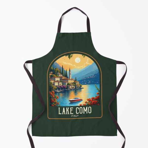 Item preview, Lake Como Vintage Travel Illustration designed and sold by HomeLivingCo.
