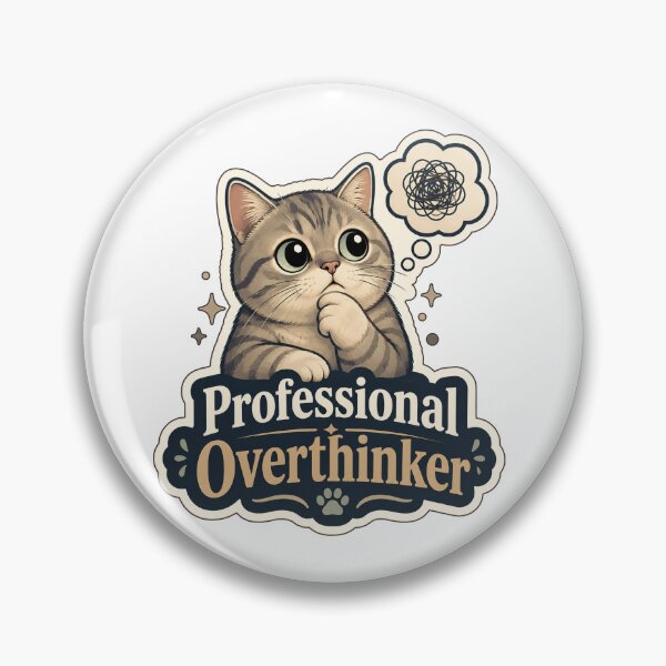 Item preview, Professional Overthinker Cat Meme Design designed and sold by ArtsyExplorer.