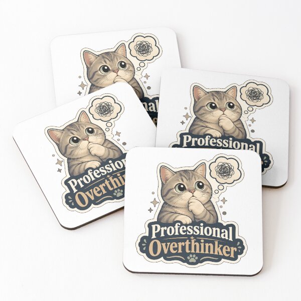 Item preview, Professional Overthinker Cat Meme Design designed and sold by ArtsyExplorer.
