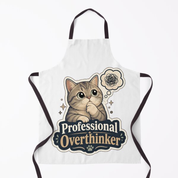 Item preview, Professional Overthinker Cat Meme Design designed and sold by ArtsyExplorer.