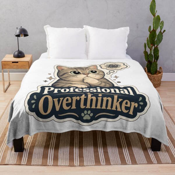 Item preview, Professional Overthinker Cat Meme Design designed and sold by ArtsyExplorer.