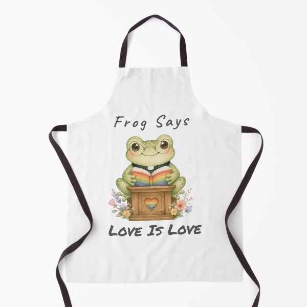 Item preview, Frog Says Love Is Love - Cute Pride LGBTQ Religious Reclamation Cottagecore Gift designed and sold by SillentDesign.