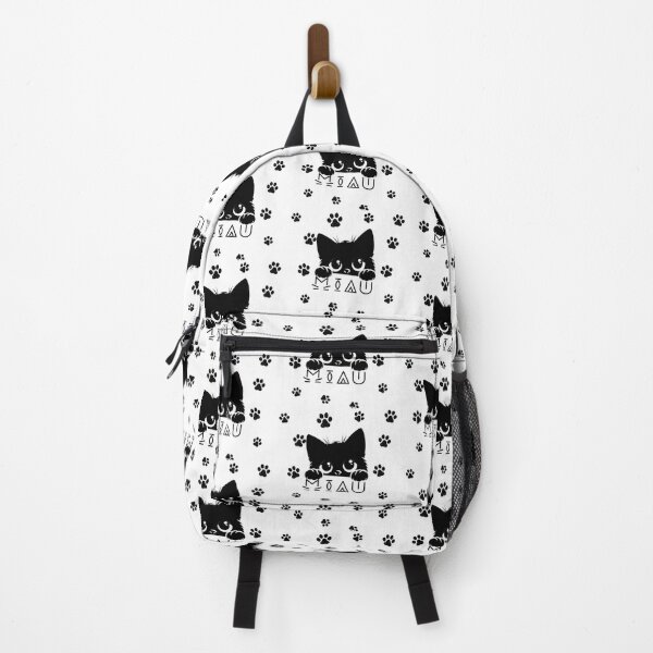 Item preview, Cute Peeking Black Cat with Paw Prints - Miau designed and sold by DesignByKhayal.