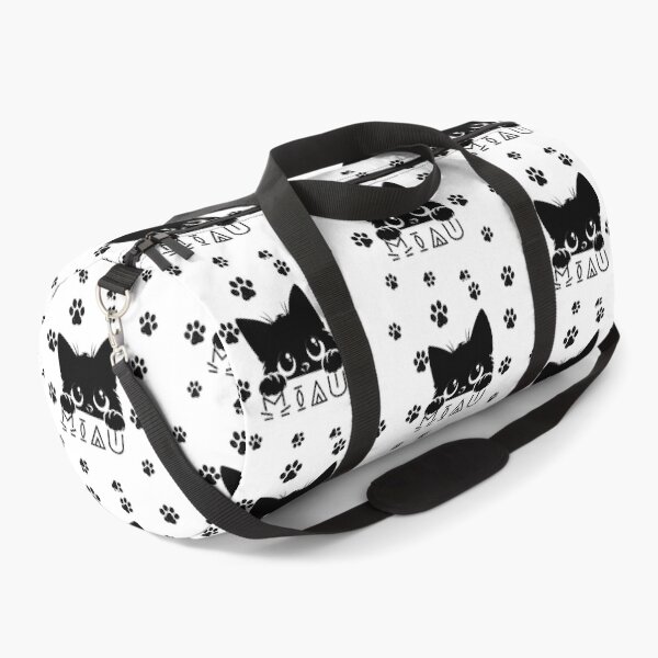 Item preview, Cute Peeking Black Cat with Paw Prints - Miau designed and sold by DesignByKhayal.