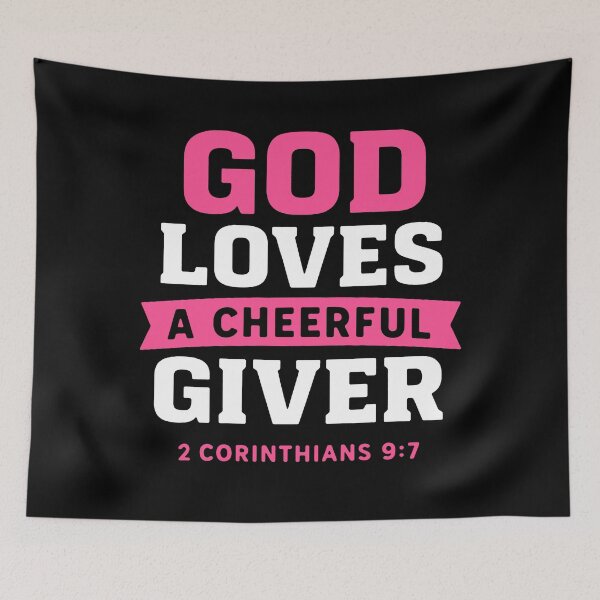 Item preview, 2 Corinthians 9:7 God Loves A Cheerful Giver designed and sold by plushism.