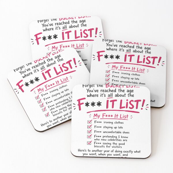Item preview, F**k it list! designed and sold by Happyoninside.