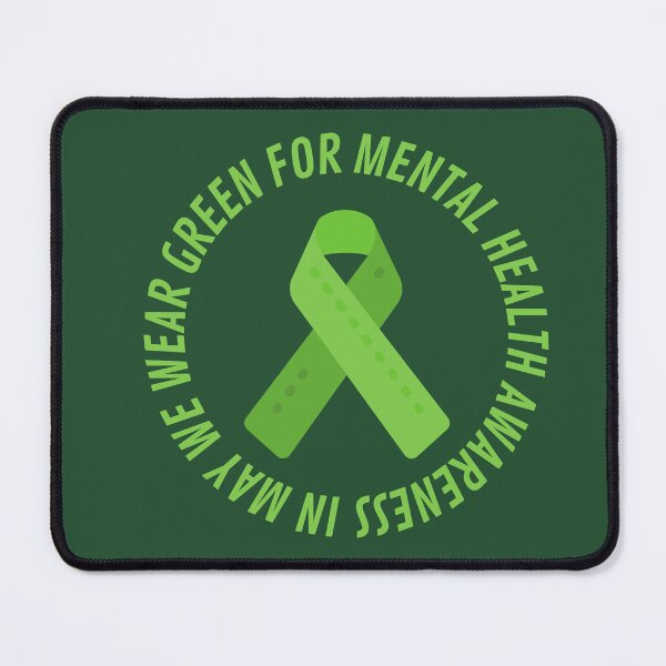 Item preview, In May We Wear Green For Mental Health Awareness | Green Ribbon Support Design designed and sold by astersgraphics.