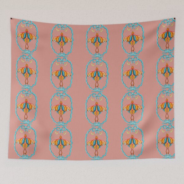 Item preview, Dreamy Cottagecore Floral Pattern | Colorful Boho Moth Art designed and sold by VirtuallyCreativ .