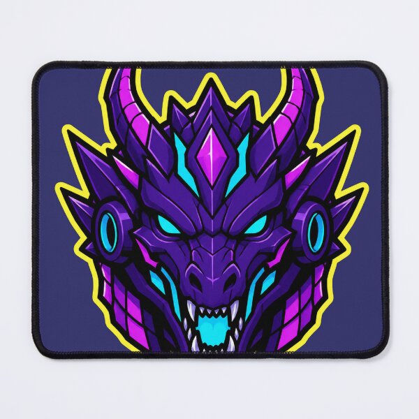 Item preview, Neon Mech Dragon Gaming Mascot designed and sold by Idans.
