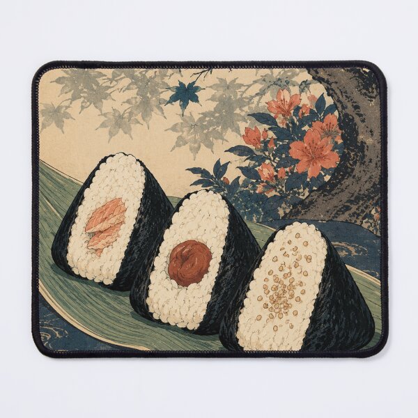 Item preview, Onigiri Picnic - Vintage Japanese Food Ukiyo-e Woodblock  designed and sold by bapupa.