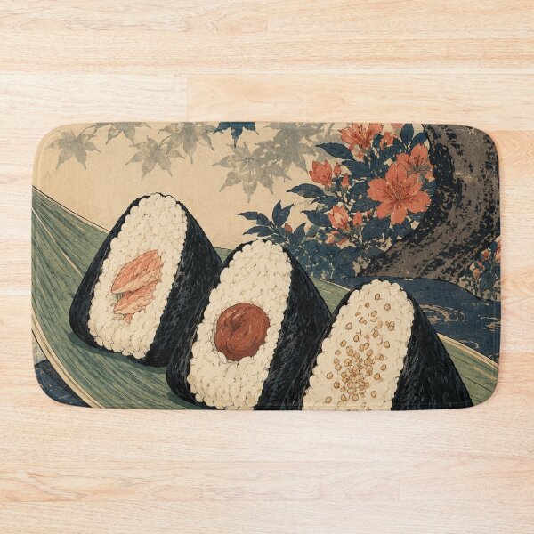 Item preview, Onigiri Picnic - Vintage Japanese Food Ukiyo-e Woodblock  designed and sold by bapupa.