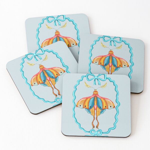 Item preview, Dreamy Cottagecore Floral Pattern | Colorful Boho Moth Art designed and sold by VirtuallyCreativ .