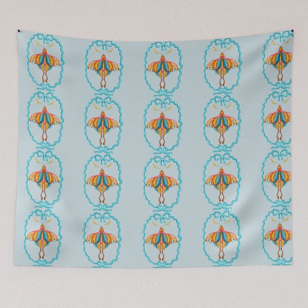 Item preview, Dreamy Cottagecore Floral Pattern | Colorful Boho Moth Art designed and sold by VirtuallyCreativ .