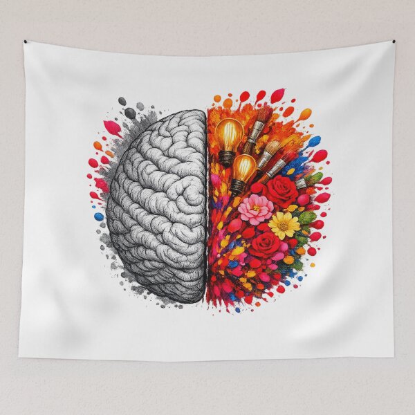 Item preview, Left Brain Right Brain — Creative Explosion Art | Artist Mind Poster & Gift designed and sold by ArtoryWorks.