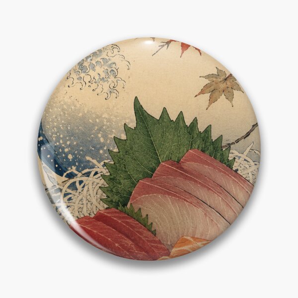 Item preview, Sashimi Ice Garden - Vintage Japanese Food Ukiyo-e Woodblock  designed and sold by bapupa.