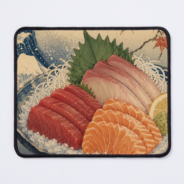 Item preview, Sashimi Ice Garden - Vintage Japanese Food Ukiyo-e Woodblock  designed and sold by bapupa.