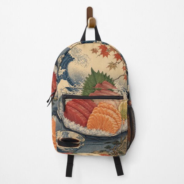 Item preview, Sashimi Ice Garden - Vintage Japanese Food Ukiyo-e Woodblock  designed and sold by bapupa.
