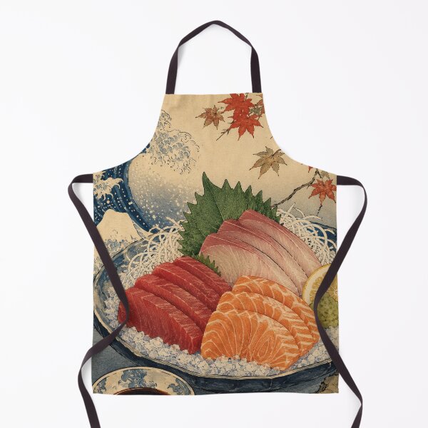 Item preview, Sashimi Ice Garden - Vintage Japanese Food Ukiyo-e Woodblock designed and sold by bapupa.