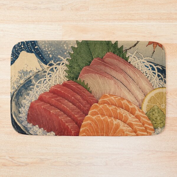 Item preview, Sashimi Ice Garden - Vintage Japanese Food Ukiyo-e Woodblock  designed and sold by bapupa.