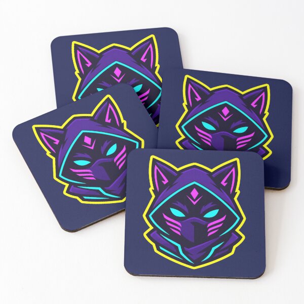 Item preview, Neon Ninja Cat Gaming Mascot designed and sold by Idans.