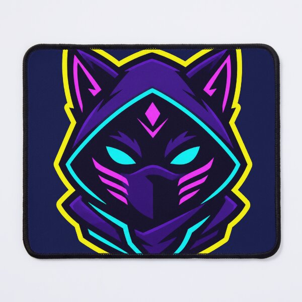 Item preview, Neon Ninja Cat Gaming Mascot designed and sold by Idans.
