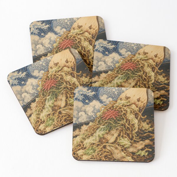 Item preview, Yakisoba Sizzle - Vintage Japanese Food Ukiyo-e Woodblock  designed and sold by bapupa.