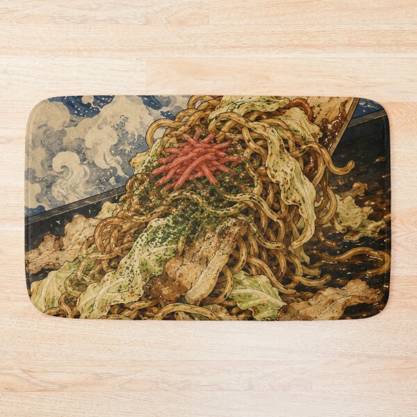 Item preview, Yakisoba Sizzle - Vintage Japanese Food Ukiyo-e Woodblock  designed and sold by bapupa.
