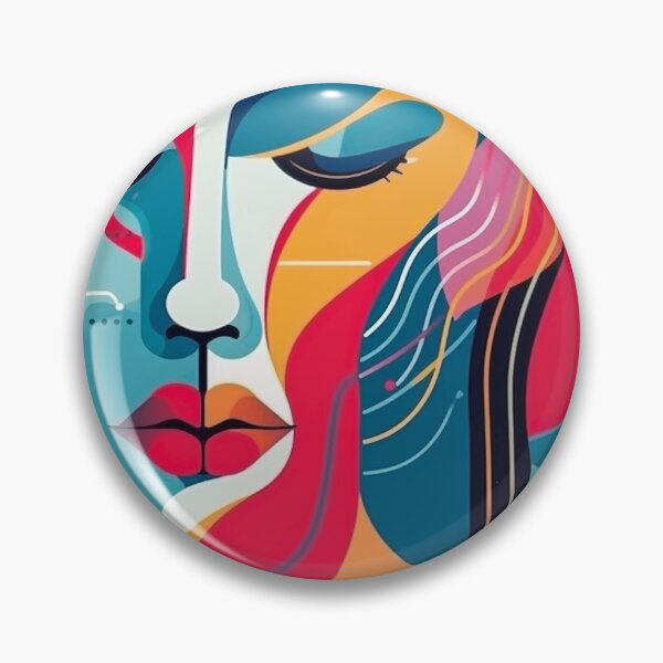 Item preview, Abstract Cubist Woman Face Portrait Pop Art designed and sold by jttrends.