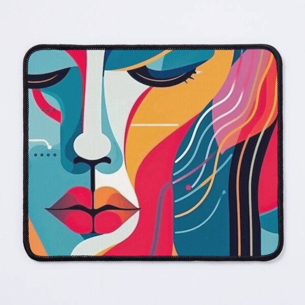 Item preview, Abstract Cubist Woman Face Portrait Pop Art designed and sold by jttrends.