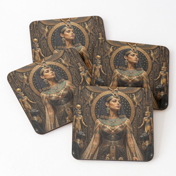Item preview, Cleopatra Egyptian Goddess Golden Royal Portrait designed and sold by Queen Cleopatra.