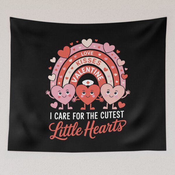 Item preview, I Care For Cutest Little Hearts Nurses Valentine Day Rainbow designed and sold by SapfireStuArt.