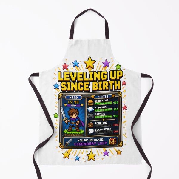 Item preview, Leveling Up Since Birth RPG Stats Pixel Art designed and sold by RetroPixel Apparel.