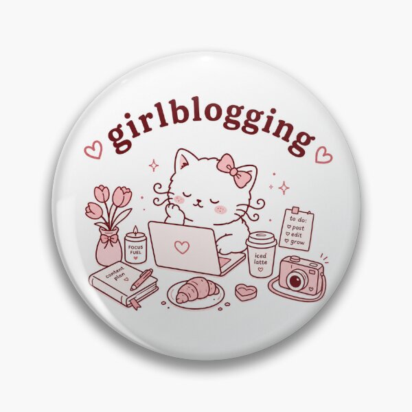 Item preview, Girlblogging Cat Sticker designed and sold by AeronCreative.