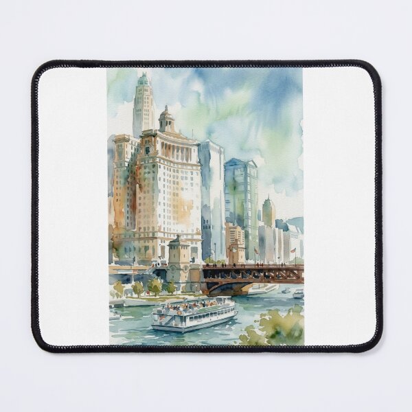 Item preview, Chicago River Watercolor designed and sold by caracatita75.