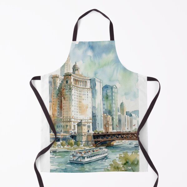 Item preview, Chicago River Watercolor designed and sold by caracatita75.